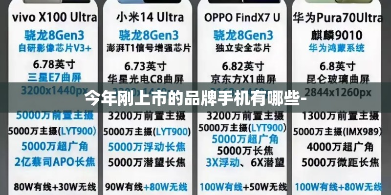 今年刚上市的品牌手机有哪些-
