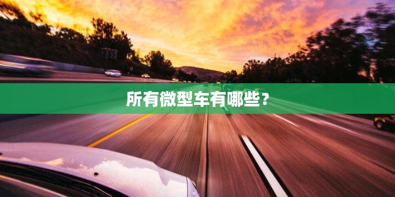 所有微型车有哪些？